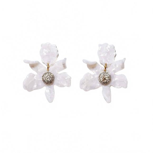LELE SADOUGHI Jewelry - NEW LELE SADOUGHI women's mother of pearl crystal lily earrings in white
